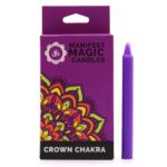 Chakra Kerzen Set Kronenchakra violett – Manifest Magic Kerzen 12er Set für Meditation und Spiritualität