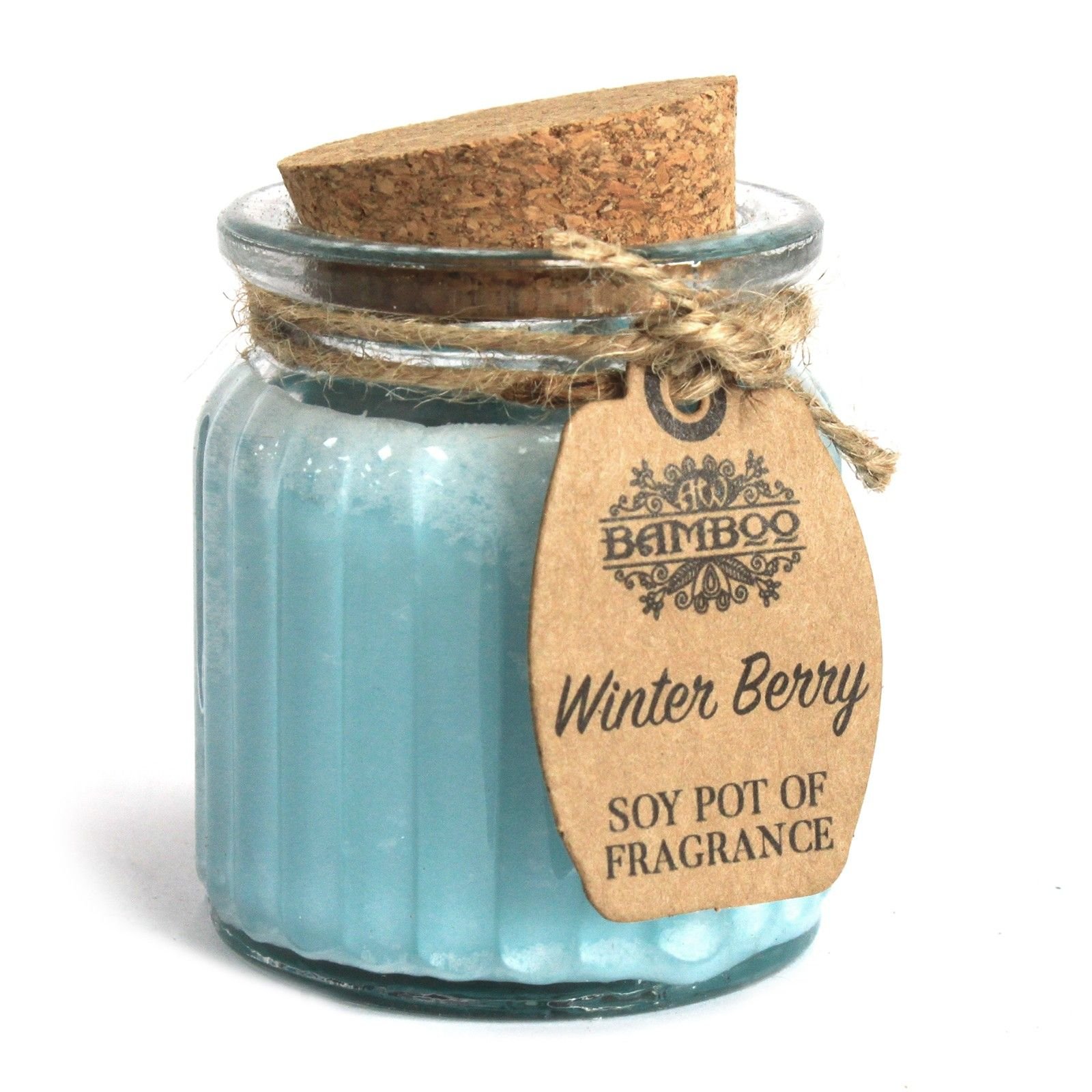 Winter Berry Duftkerze im Glas – Sojawachs Kerze mit Korkdeckel und fruchtigem Duft, 7.5×5.5×5.5 cm, 0.20 kg