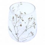 Glas Kerzenhalter Floral Margarita – Vase Kerzenhalter mit Naturdesign aus recyceltem Glas 12x11 cm – Honigbee Glas Kerzenhalter Floral Margarita – Vase Kerzenhalter mit Naturdesign aus recyceltem Glas 12x11 cm