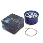 Sternzeichen Zwillinge Kerze mit Edelstein Armband – Sojawachs Duftkerze Geschenkset Zwillinge