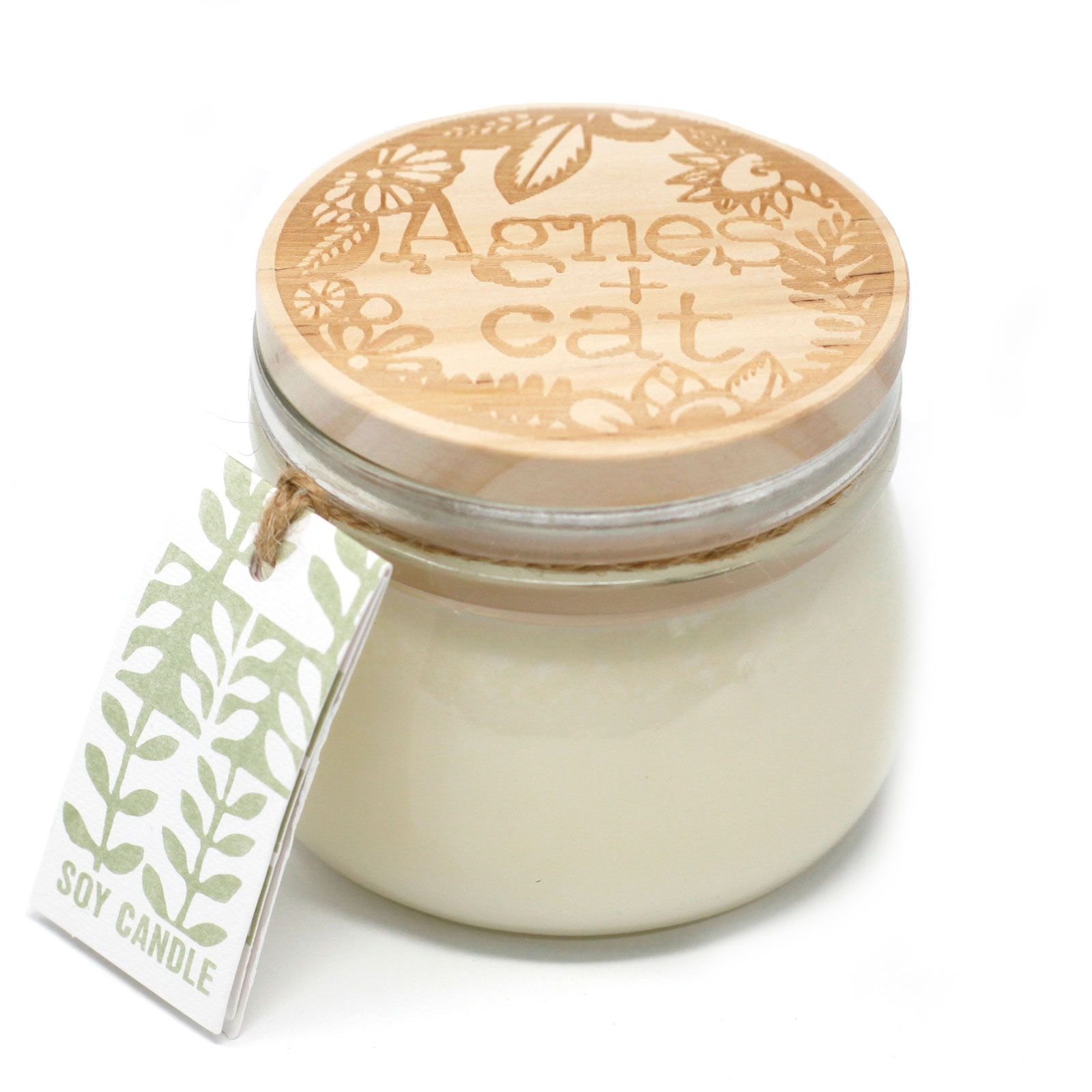 Sojawachs Kerze White Fig – Duftkerze im Glas mit Deckel, 180 ml, 30–35 Stunden Brenndauer