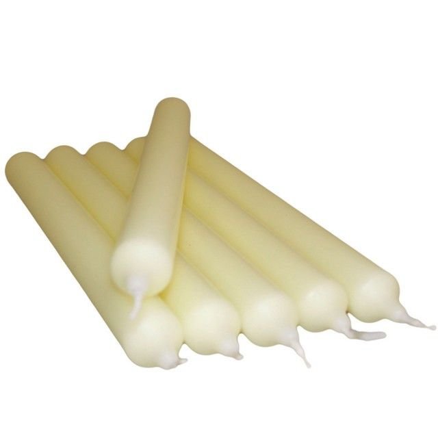 Tafelkerzen Elfenbein – Elegante Stabkerzen für stilvolle Tischdekoration & Dinner – 21x2 cm, ca. 8h