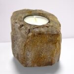 Kerzenhalter Versteinertes Holz Einzel Teelicht – Naturstein Teelichthalter 7.5 x 9 cm – Honigbee Kerzenhalter Versteinertes Holz Einzel Teelicht – Naturstein Teelichthalter 7.5 x 9 cm