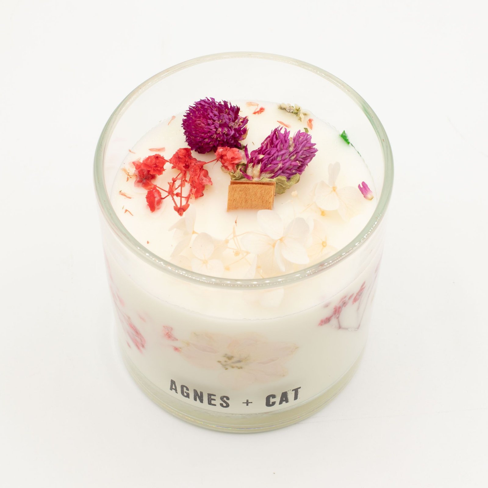 Agnes Cat Botanical Sojawachs Duftkerze Roses of Sawrey im Glas mit Rosenduft 200g 40h Brenndauer