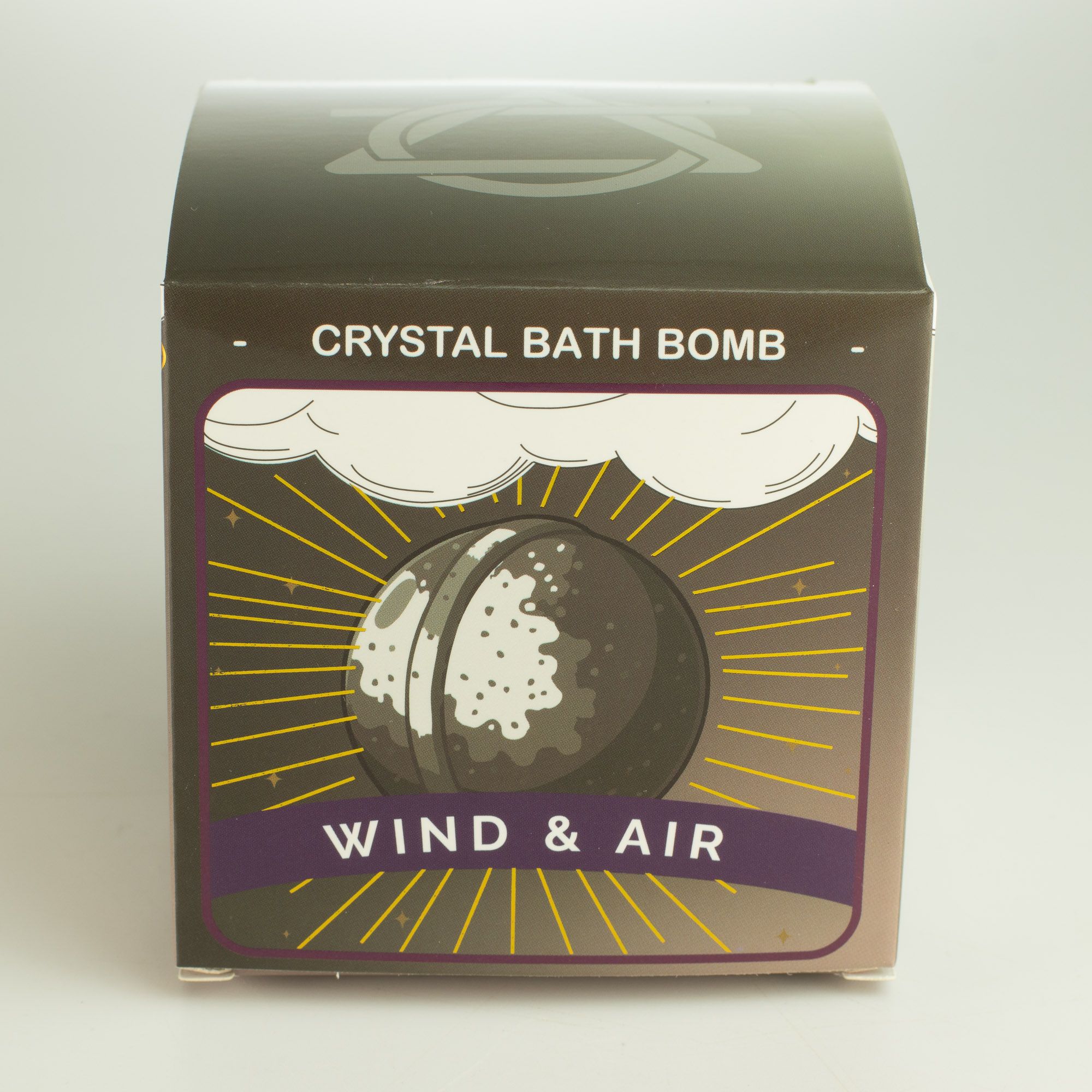 Badebombe Luft Element 220g mit Edelstein – Wellness Badekugel Wind & Air