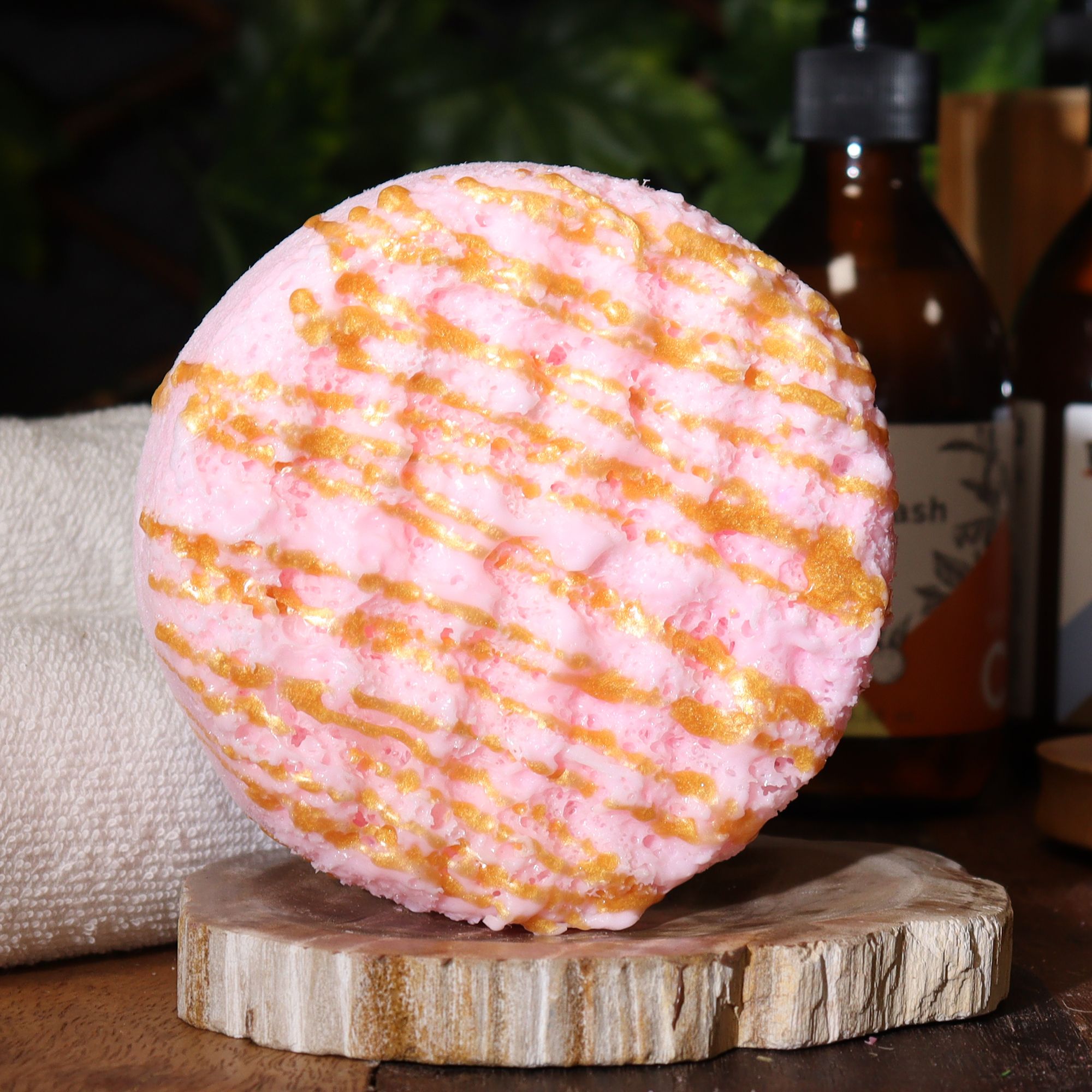 Seifenschwamm Pink Charlotte 230g Rosa-Gold – Peeling, Reinigung & Pflege
