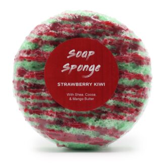 Seifenschwamm Erdbeere Kiwi 230g Rot-Grün