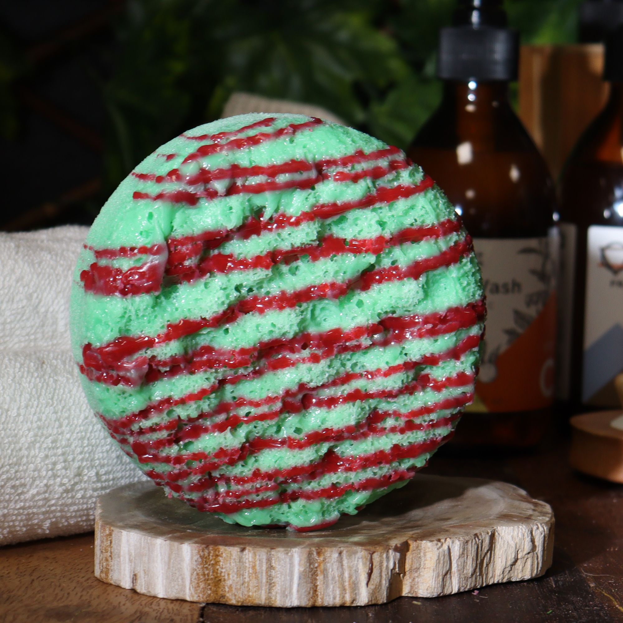 Seifenschwamm Erdbeere Kiwi 230g Rot-Grün – Peeling, Reinigung & Pflege