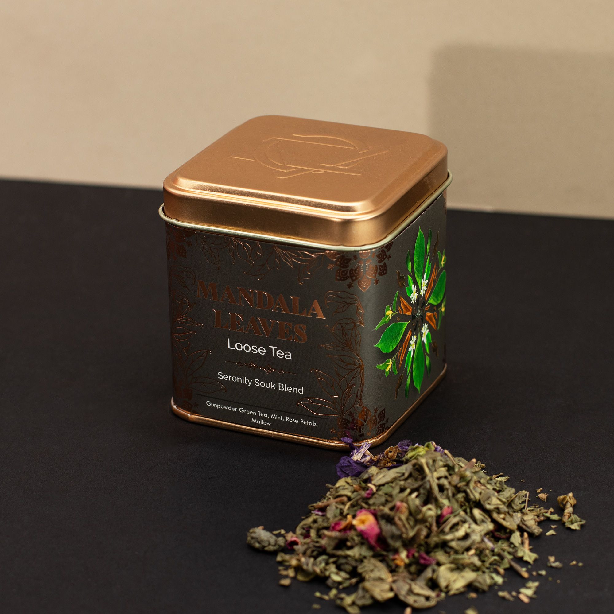Grüner Tee mit Minze 50 g – Serenity Souk Blend mit Gunpowder Tee