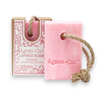 Seife mit Kordel Japanische Blüte Rosa 150g