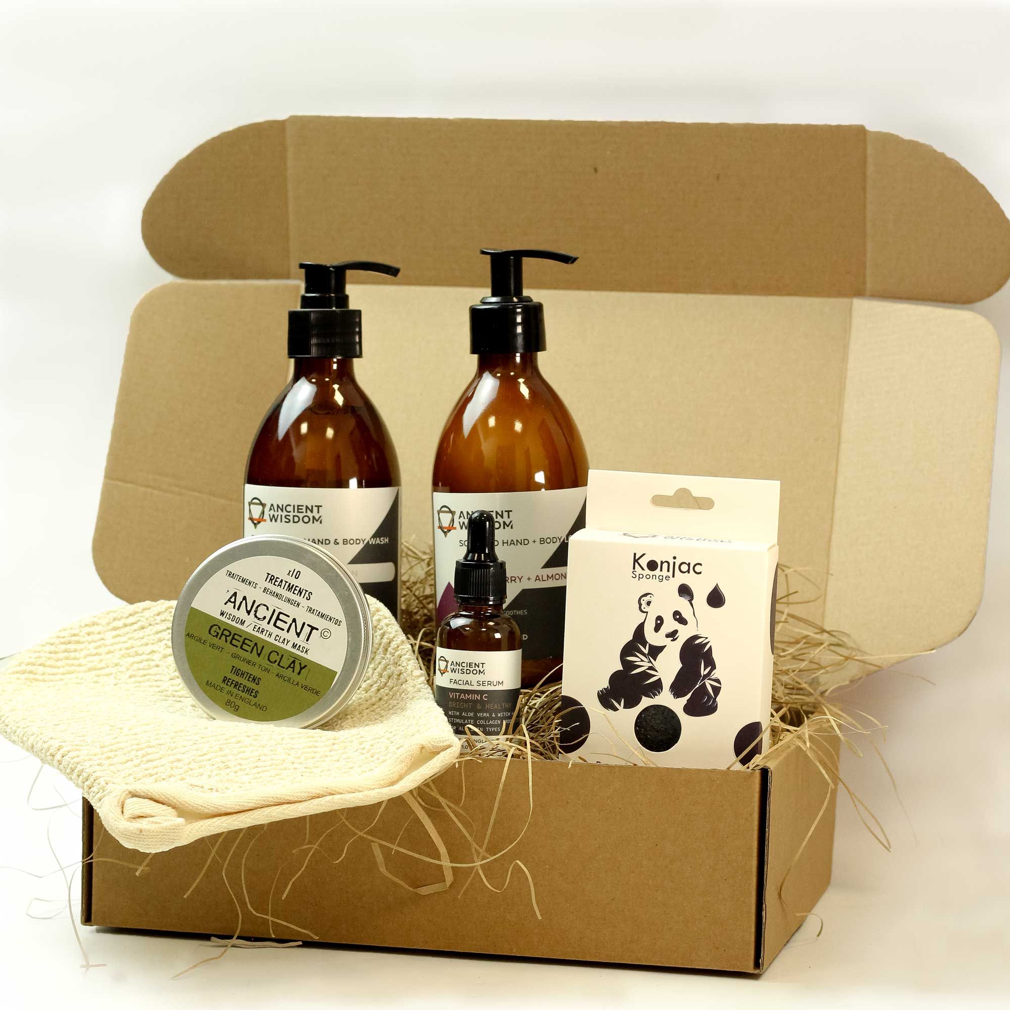 Wellness Geschenkset Hautpflege Spa Set Gesichtsreinigung Körperpflege 6-teilig