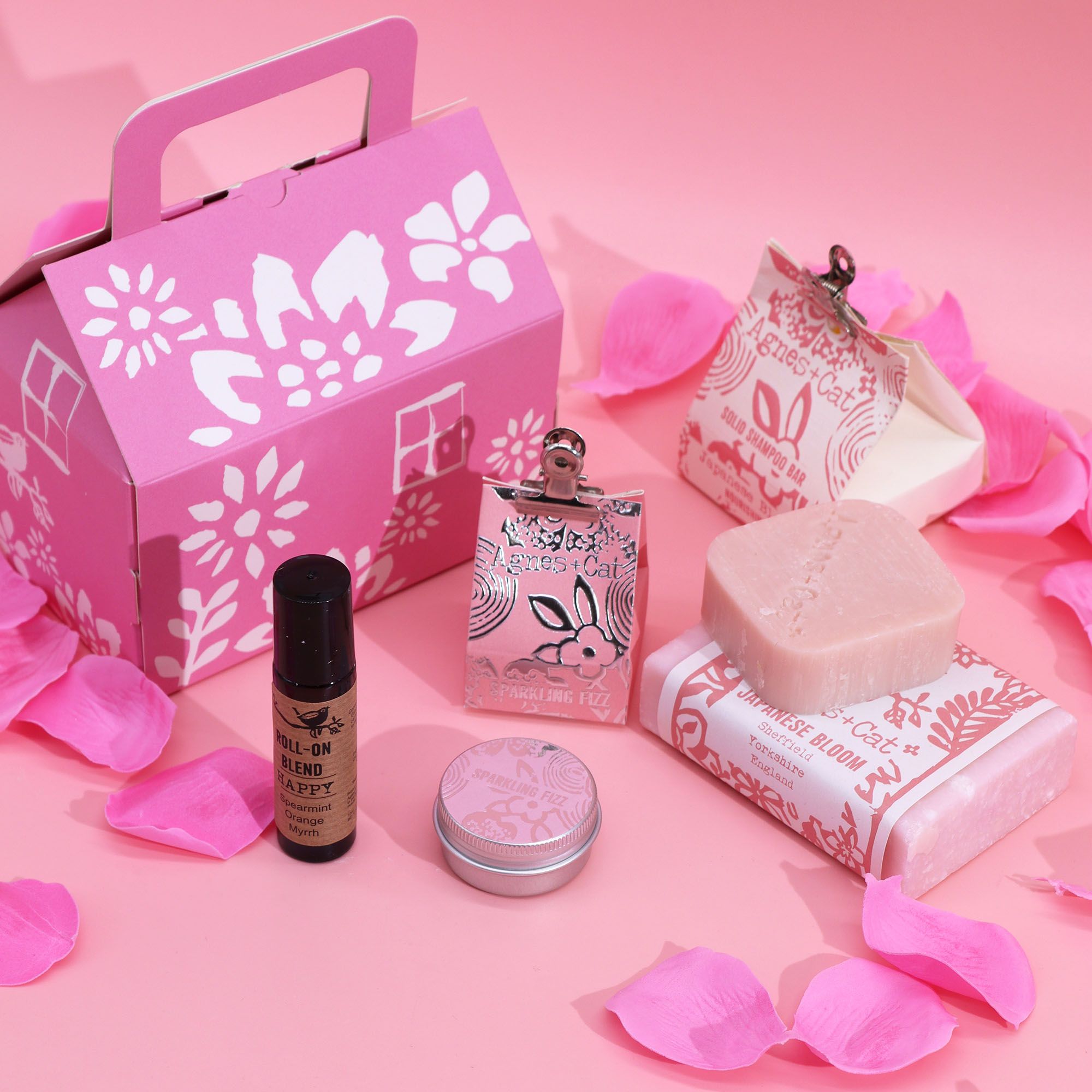 Agnes + Cat Wellness Geschenkset Bloom & Bliss Rosa – Spa Geschenkbox