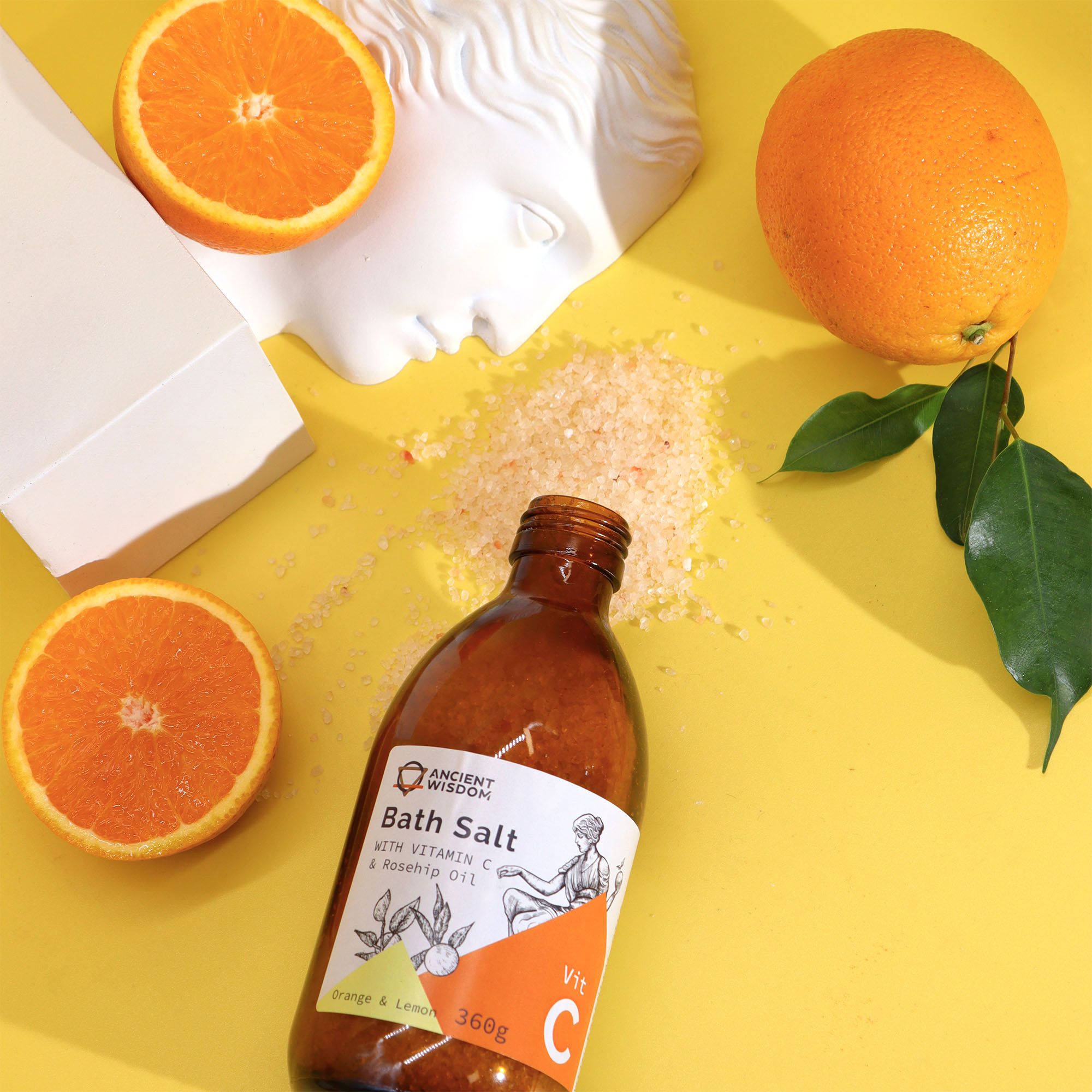 Vitamin C Badesalz Himalayasalz Wellnessbad Orange Zitrone 360 g