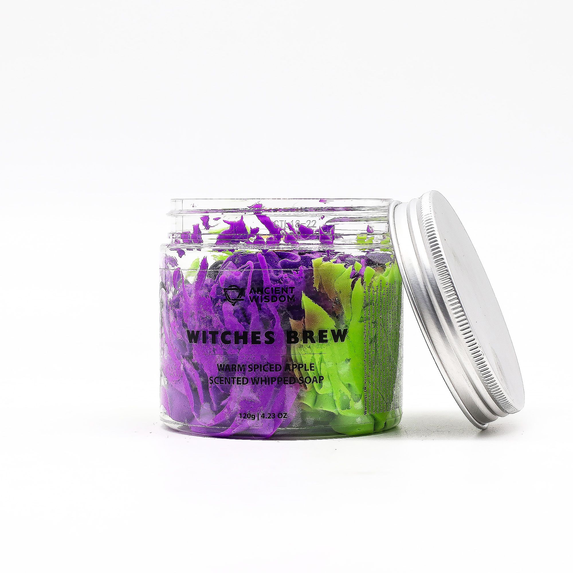 Duschseife Whipped Soap Witches Brew Lila & Grün 160 g – Luftige Seifencreme mit würzigem Duft