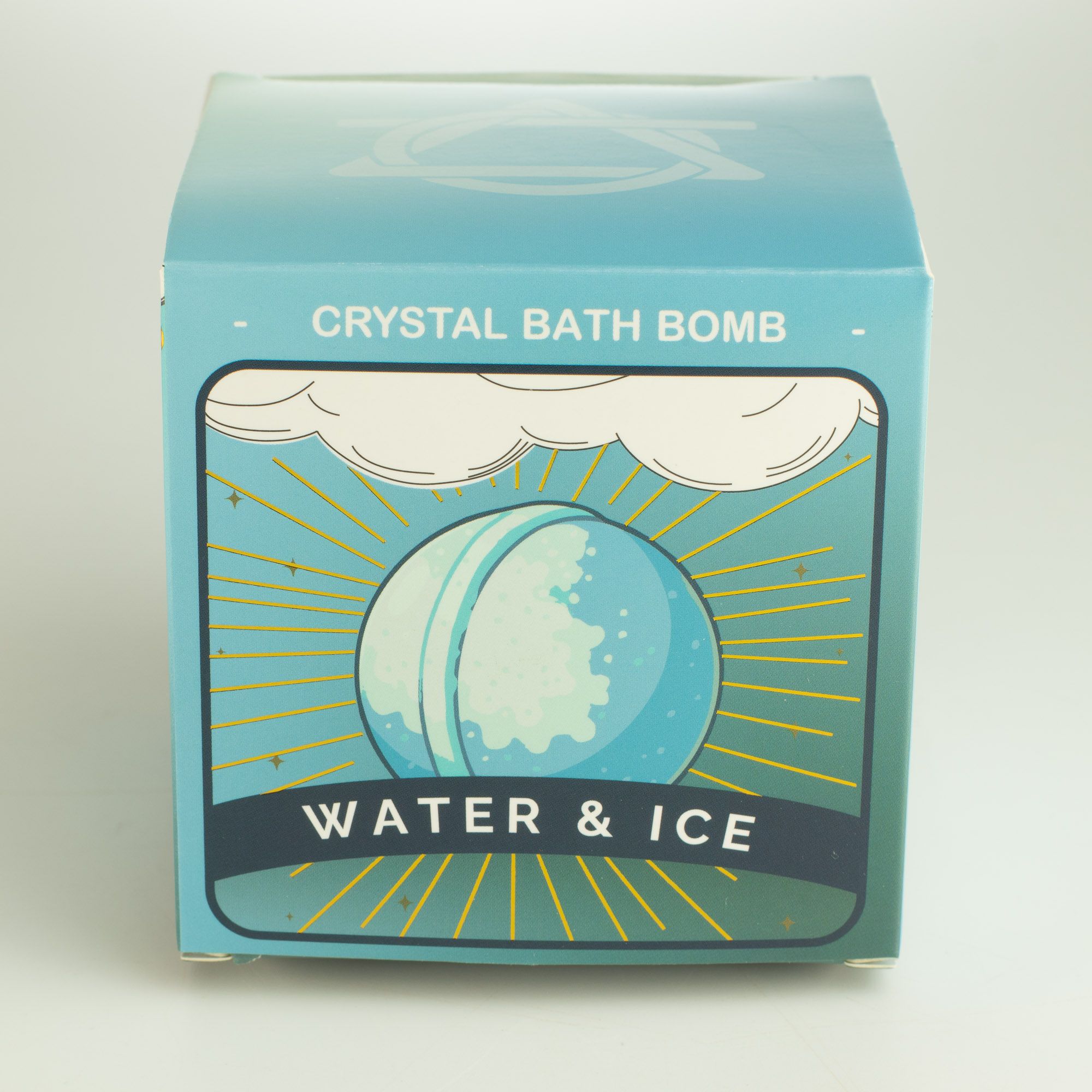 Kristall Badebombe Wasser Blau 220 g – Badebombe mit echtem Edelstein und beruhigendem Duft