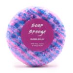 Seifenschwamm Kaugummi Duft 230g – Duschschwamm Blau Rosa mit Shea Butter – Honigbee Seifenschwamm Kaugummi Duft 230g