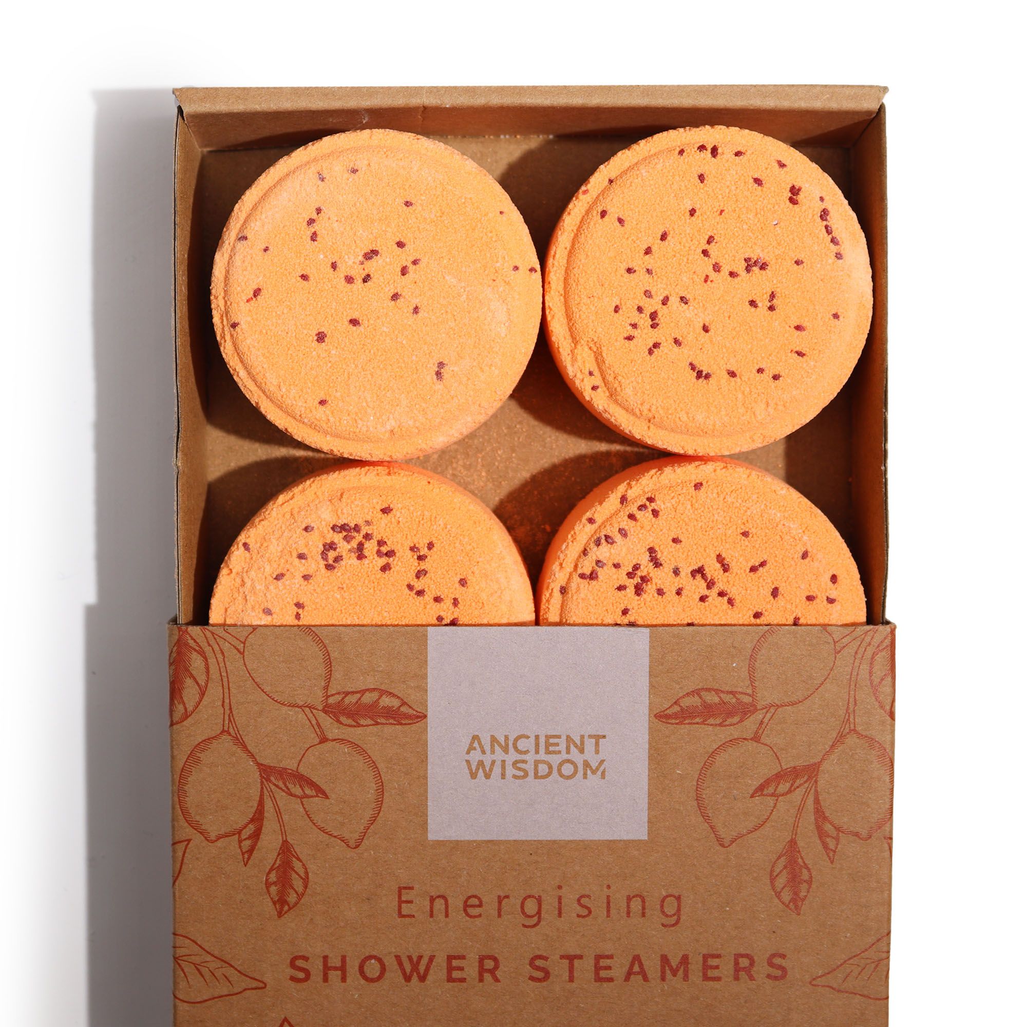 Duschdampfer Set Energie Orange – Aromatherapie mit Pfefferminze und Zitrone