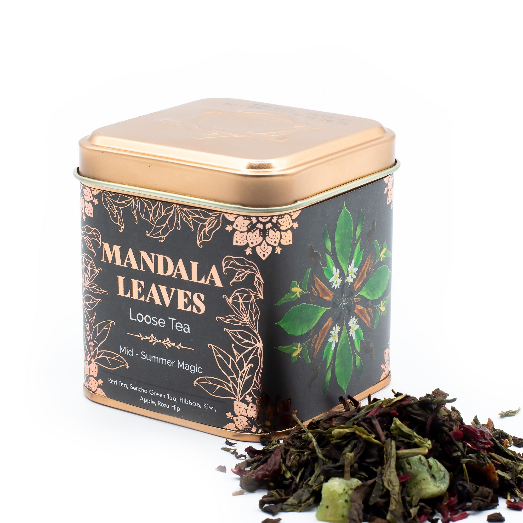 Pu Erh & Grüner Tee 50 g – Mid-Summer Magic mit Erdbeere & Kiwi