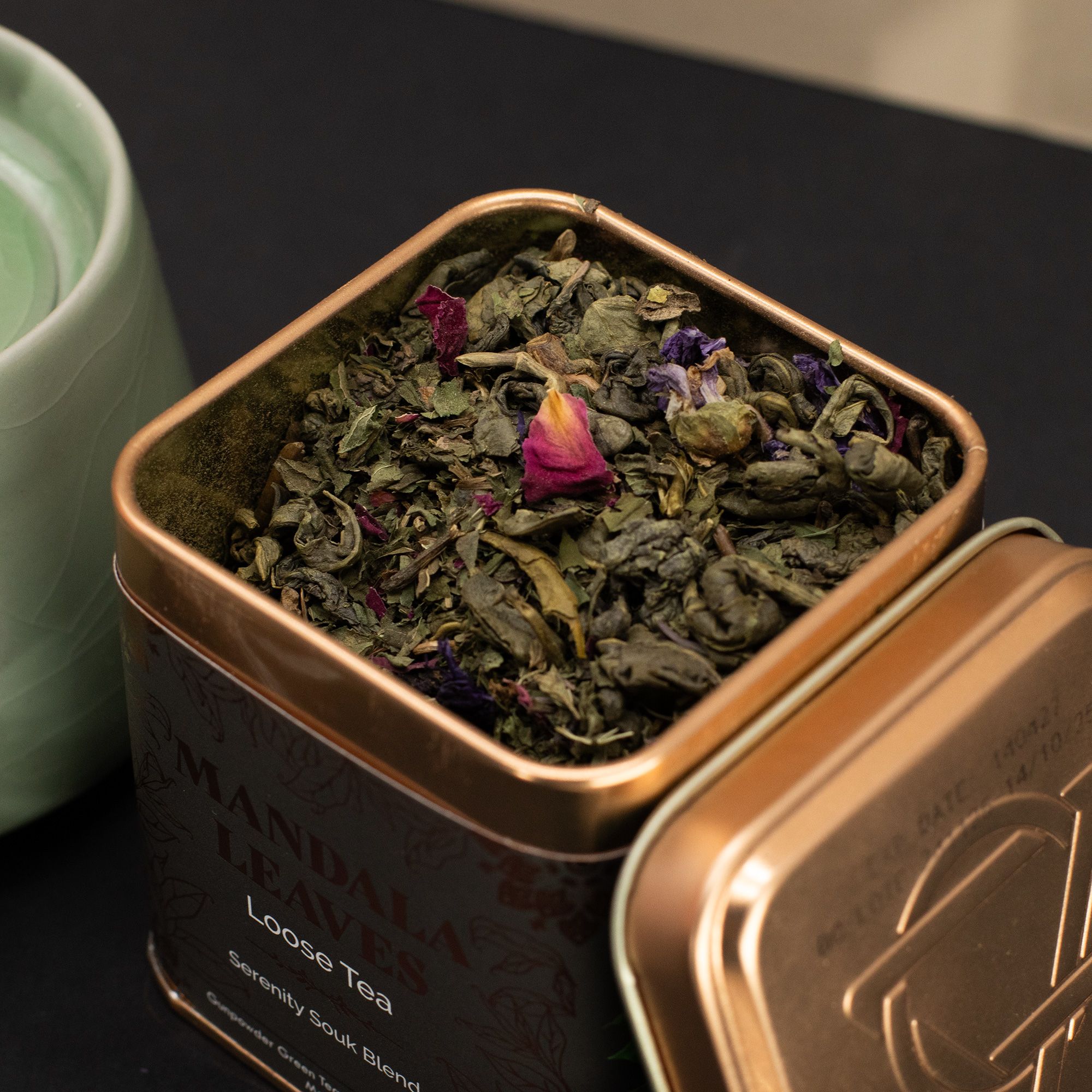 Grüner Tee mit Minze 50 g – Serenity Souk Blend mit Gunpowder Tee