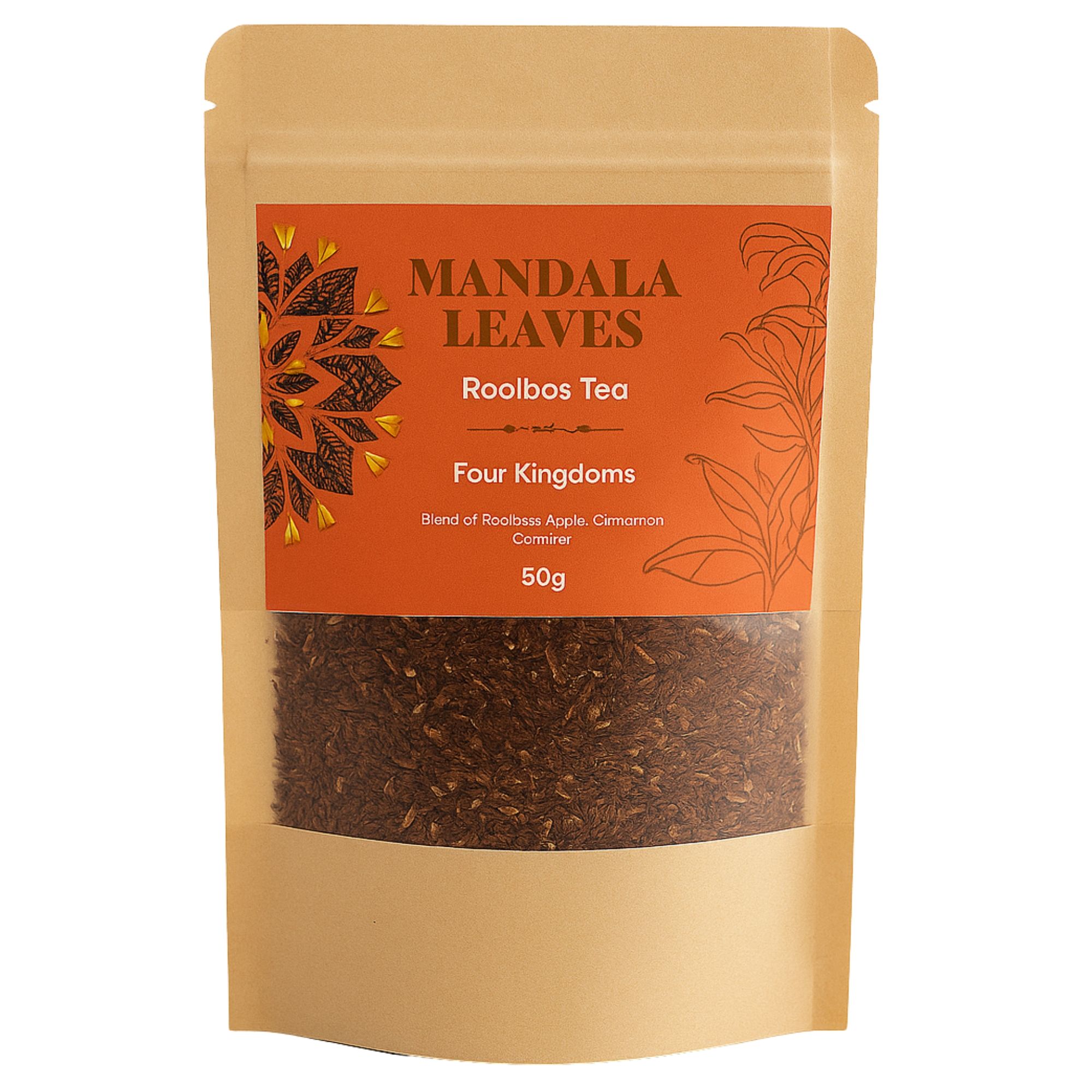 Bio Rooibos Tee Apfel Zimt 50 g – Aromatischer Rooibostee mit Apfel, Zimt & Kokos