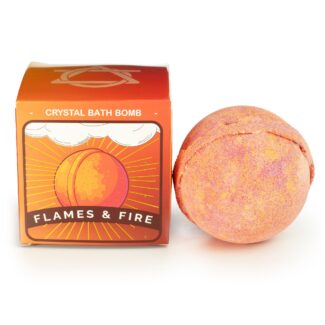 Kristall Badebombe Feuer Orange