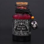 Badezauber Verführung Ritual 490g – Magisches Badesalz mit Amethyst Kristall Amulett