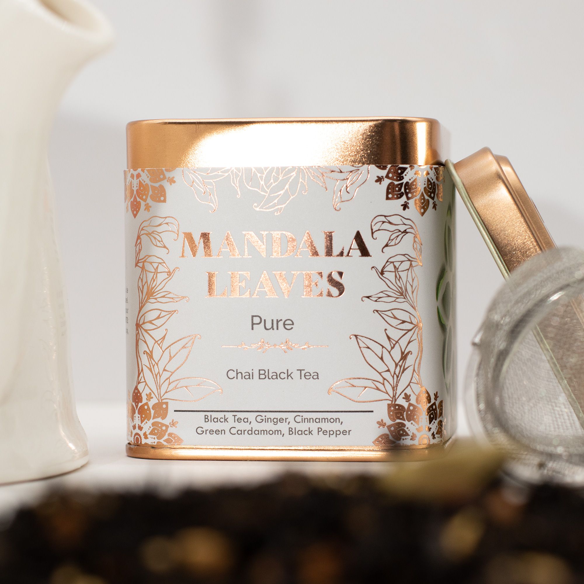 Bio Chai Schwarztee 60 g – Würziger Chai Tee mit Ingwer & Kardamom