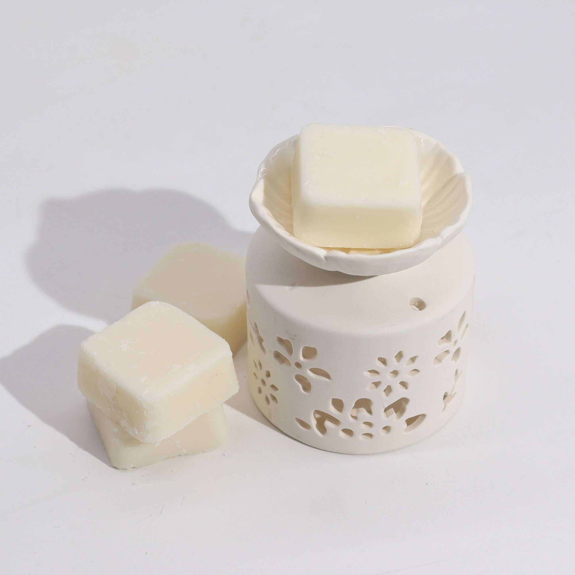 Duft Geschenkset Marokko Beige – Duftwachs und Duftlampe Set