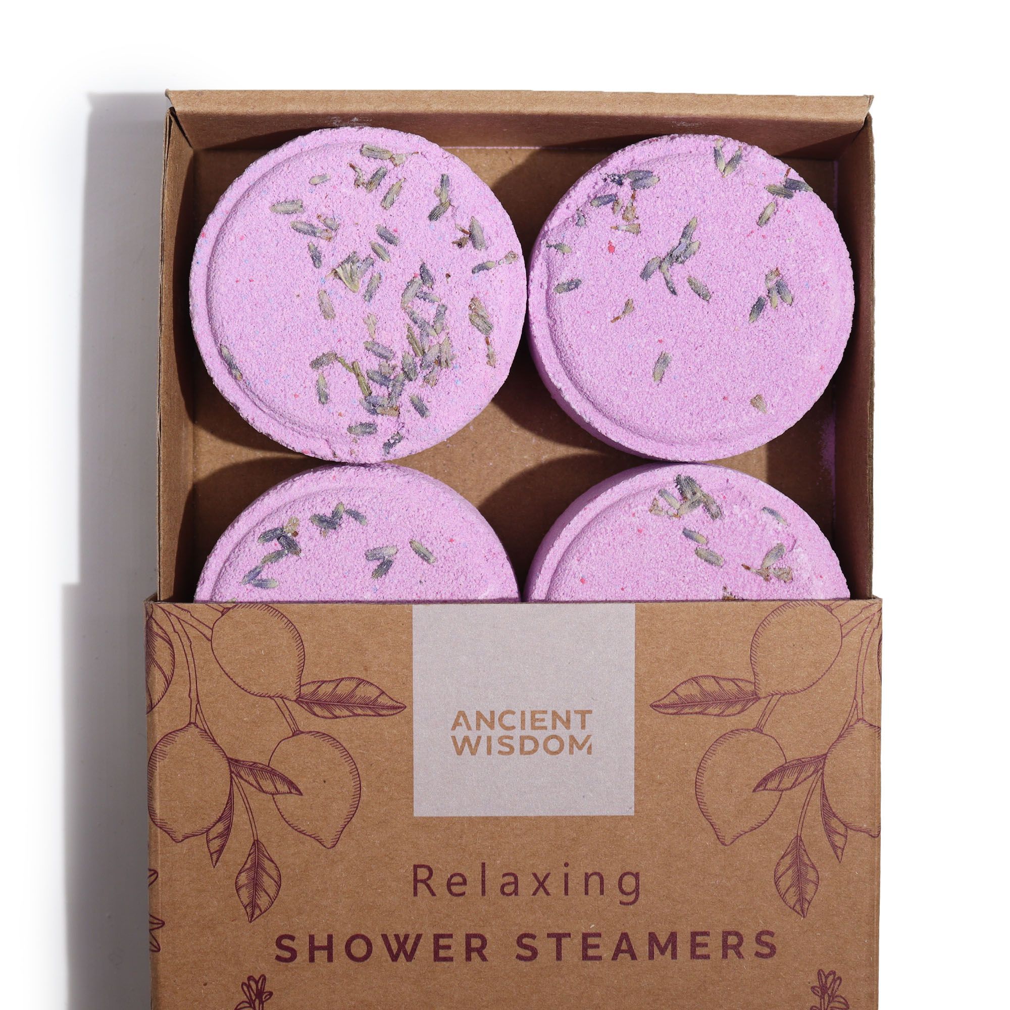 bG9jYWw6Ly9tZWRpYS9IUi9FRC82MFIzMEMxRzZXUzNFREhSL2Y5OTY1OTZlLmpwZWc.jpg Duschdampfer Set Relaxing Lila 4er Pack 289g – Aromatherapie für die Dusche