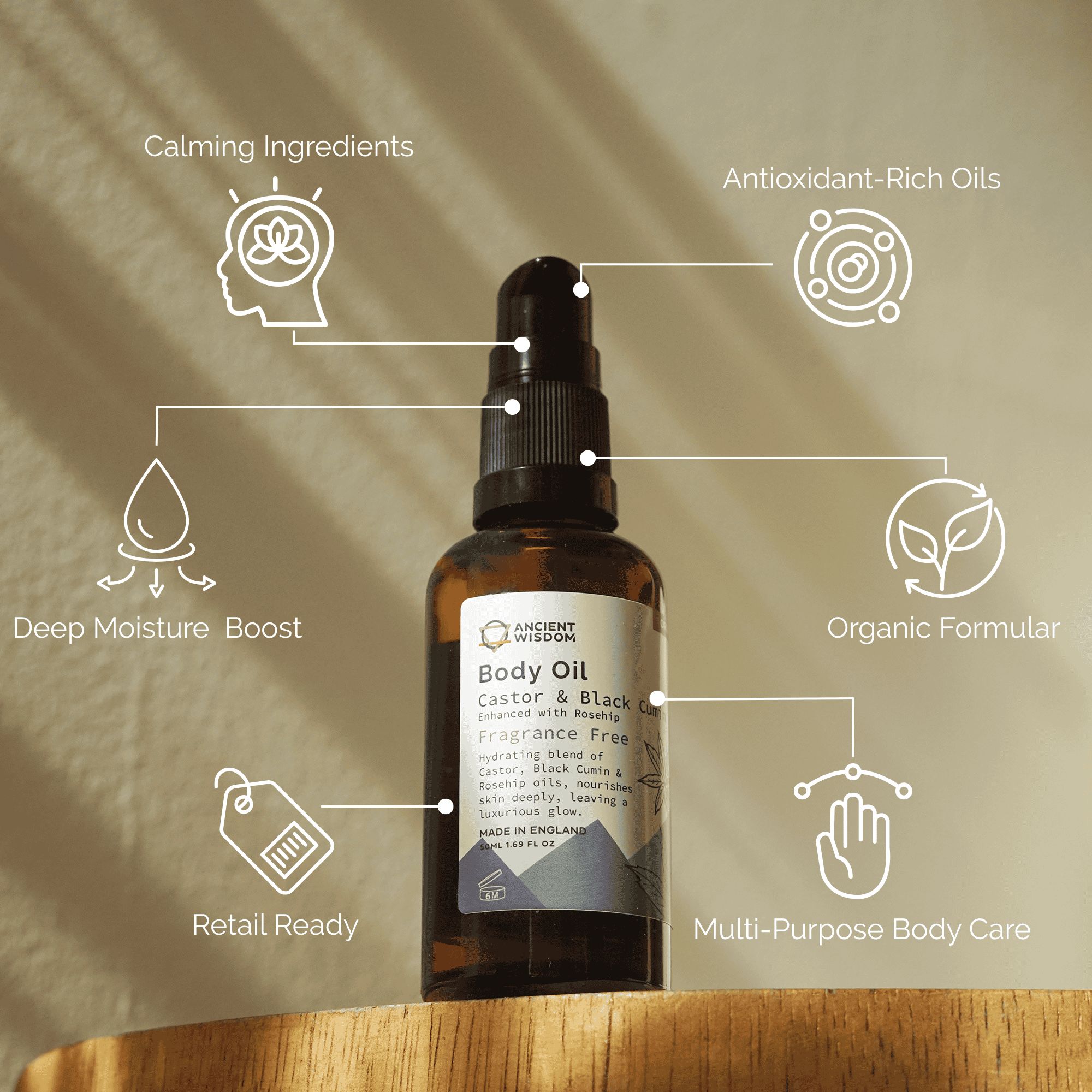 Bio Körperöl Hagebutte Duftfrei 50 ml Naturkosmetik Sensible Haut