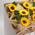 Seifenblumen Sonnenblumenstrauß Geschenk Badezusatz Dekoration