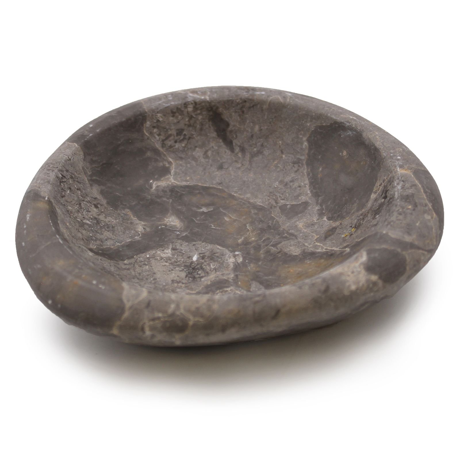 Marmor Seifenschale 510g Grau Naturstein Seifenhalter Dekorative Badezimmer Schale 12 cm