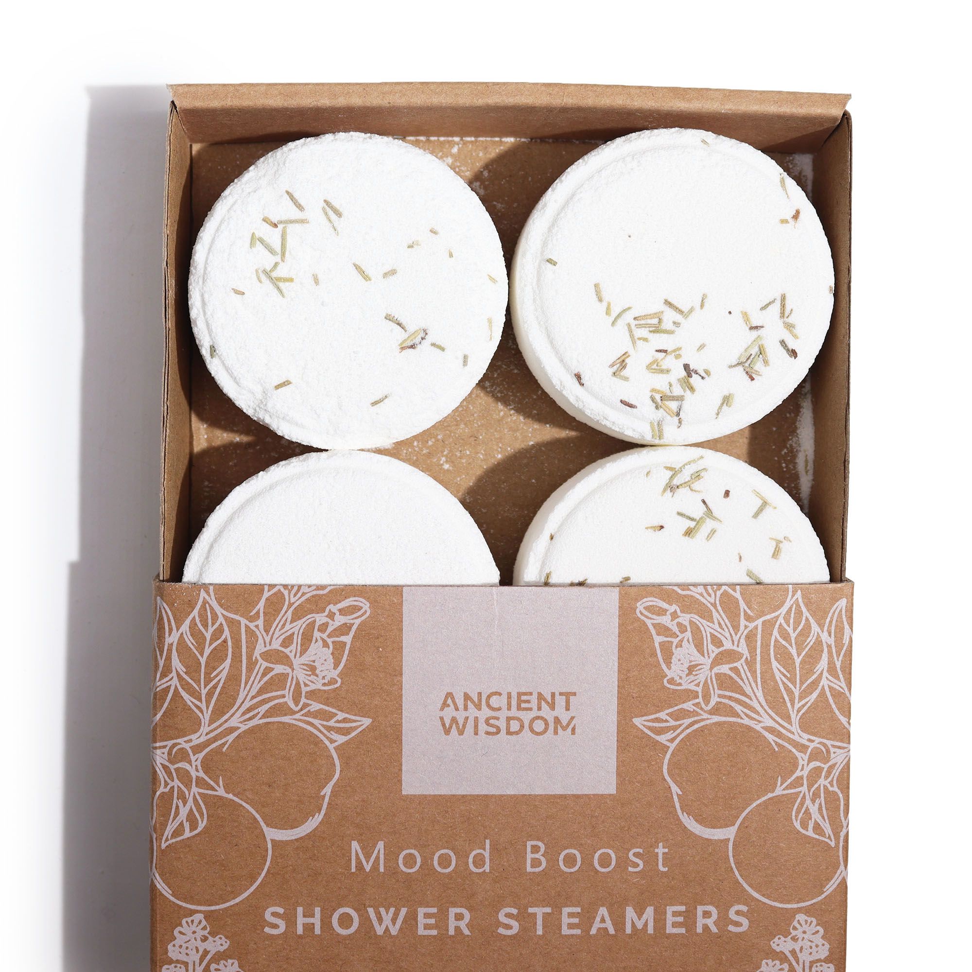 Duschdampfer Set Mood Boost Weiß 280g – Aromatherapie für die Dusche