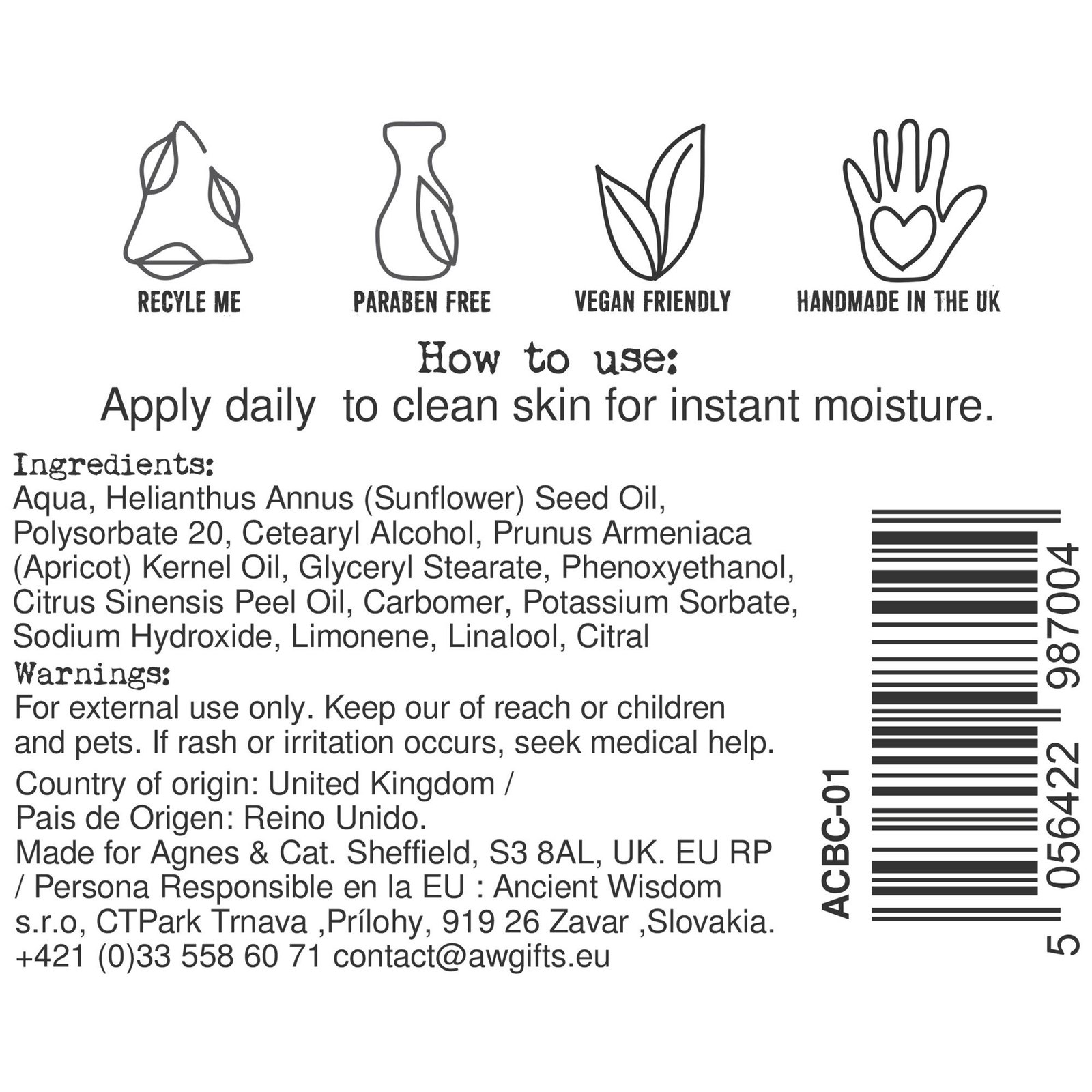 bG9jYWw6Ly9tZWRpYS9TTS9BRC82MFIzMEMxSjY0VjNBRFNNL2M3NzNjMzFiLmpwZw.jpg Hand & Body Creme Clementine 300ml – Feuchtigkeitsspendende Körpercreme mit frischem Zitrusduft