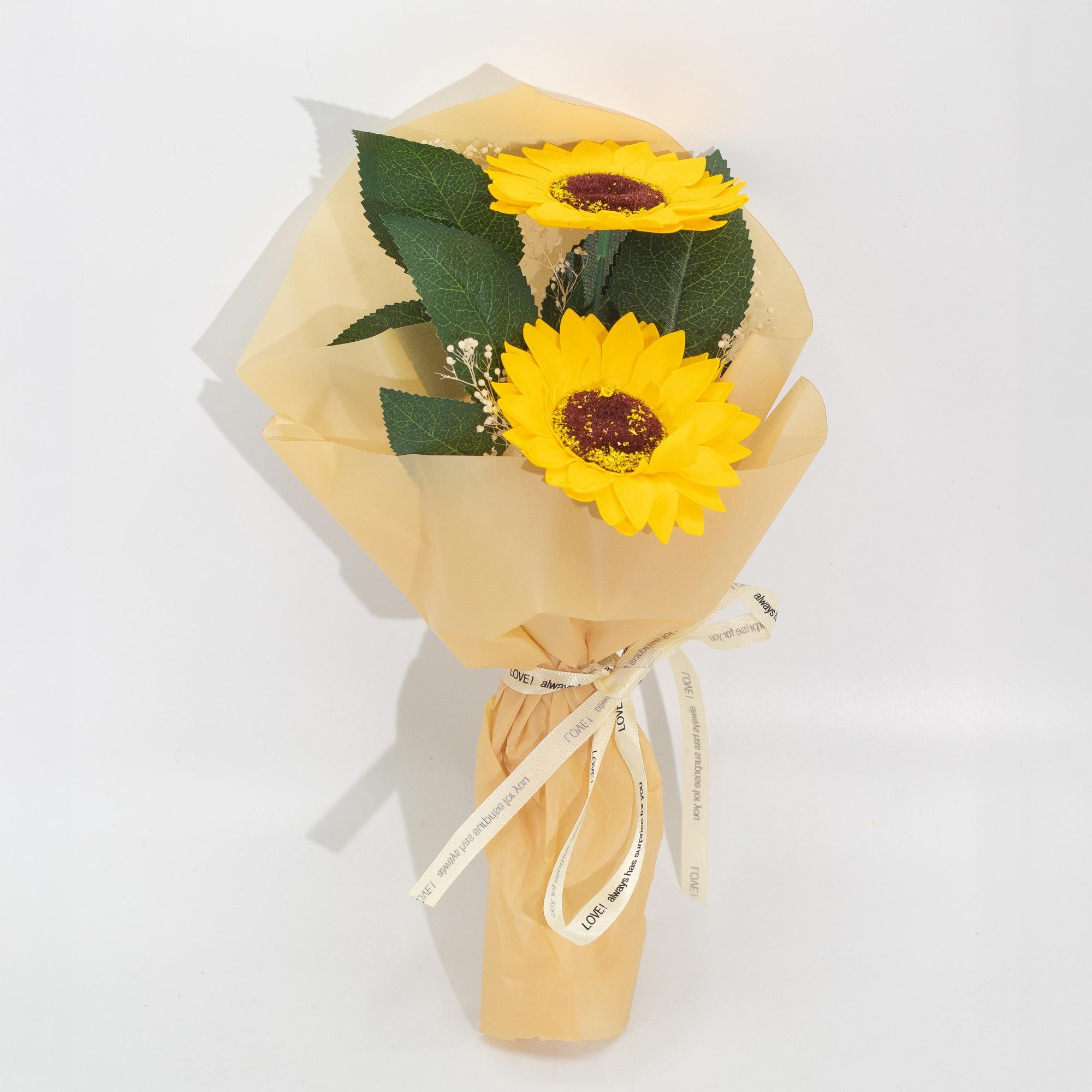 Seifenblumen Sonnenblumenstrauß Geschenk Badezusatz Dekoration