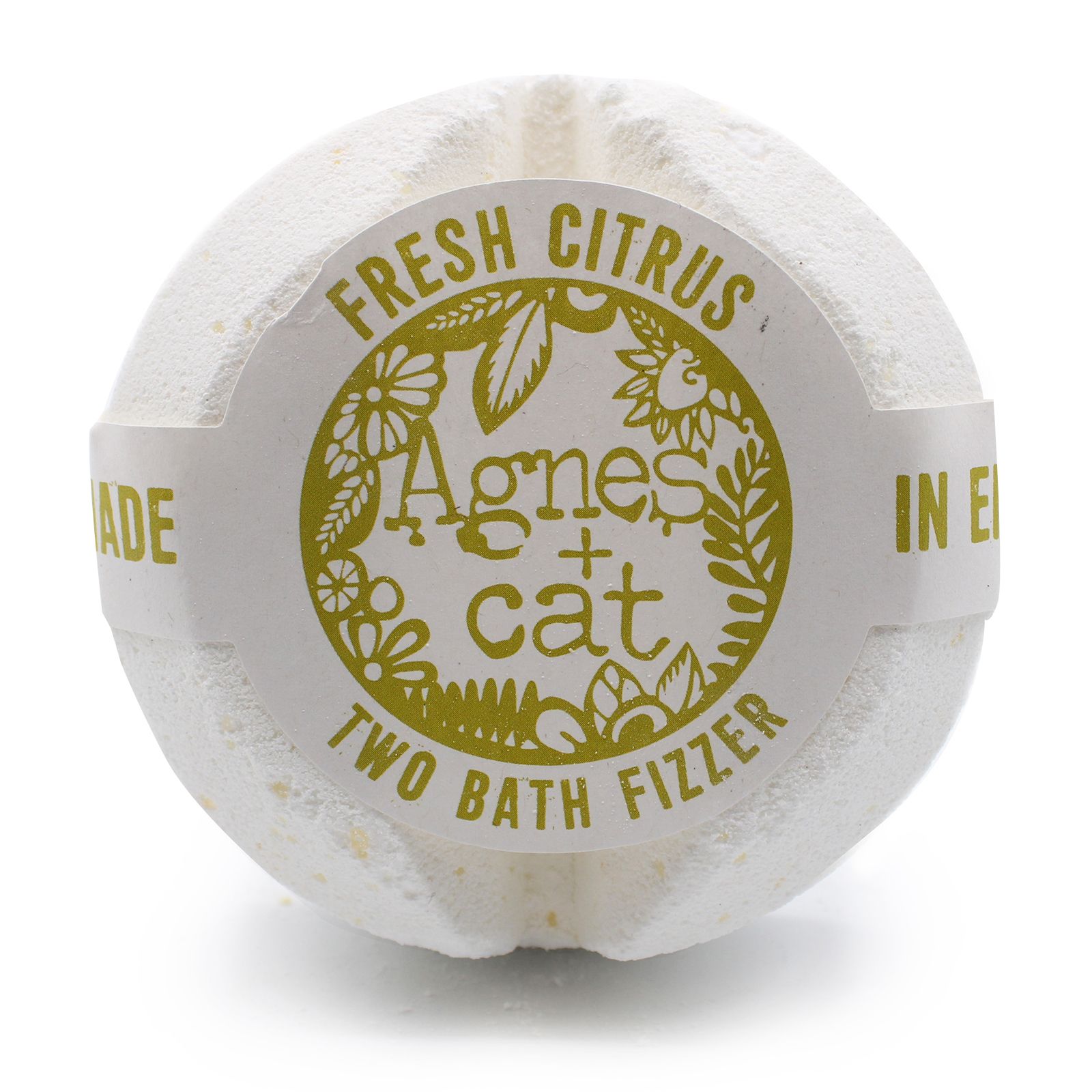 Badebombe Fresh Citrus Weiß Gelb