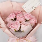 Seifenblumen Rosenstrauß Rosa Geschenk Badezusatz Dekoration