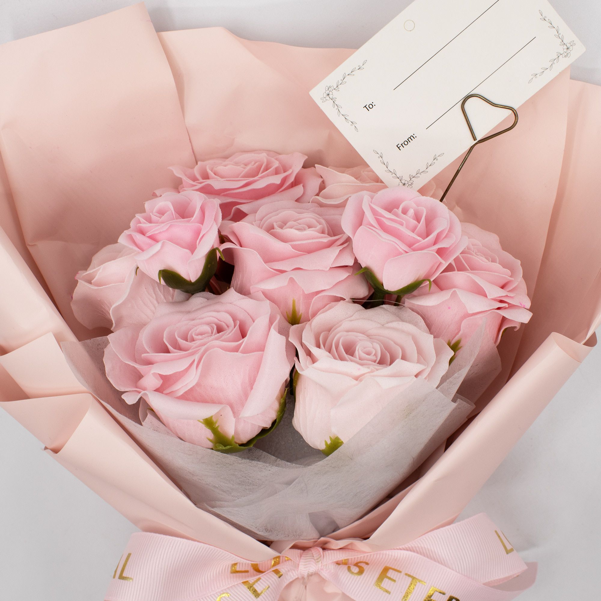 Seifenblumen Rosenstrauß Rosa Geschenk Badezusatz Dekoration