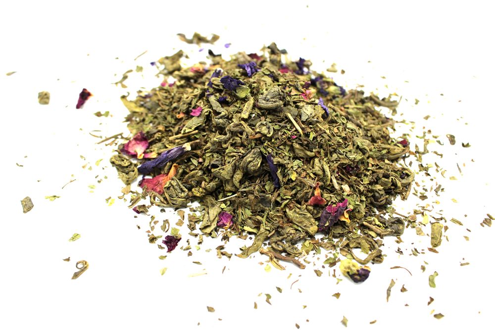 Grüner Tee Marrakesch Minze 50 g – Grüner Tee mit Minze & Rosenblüten