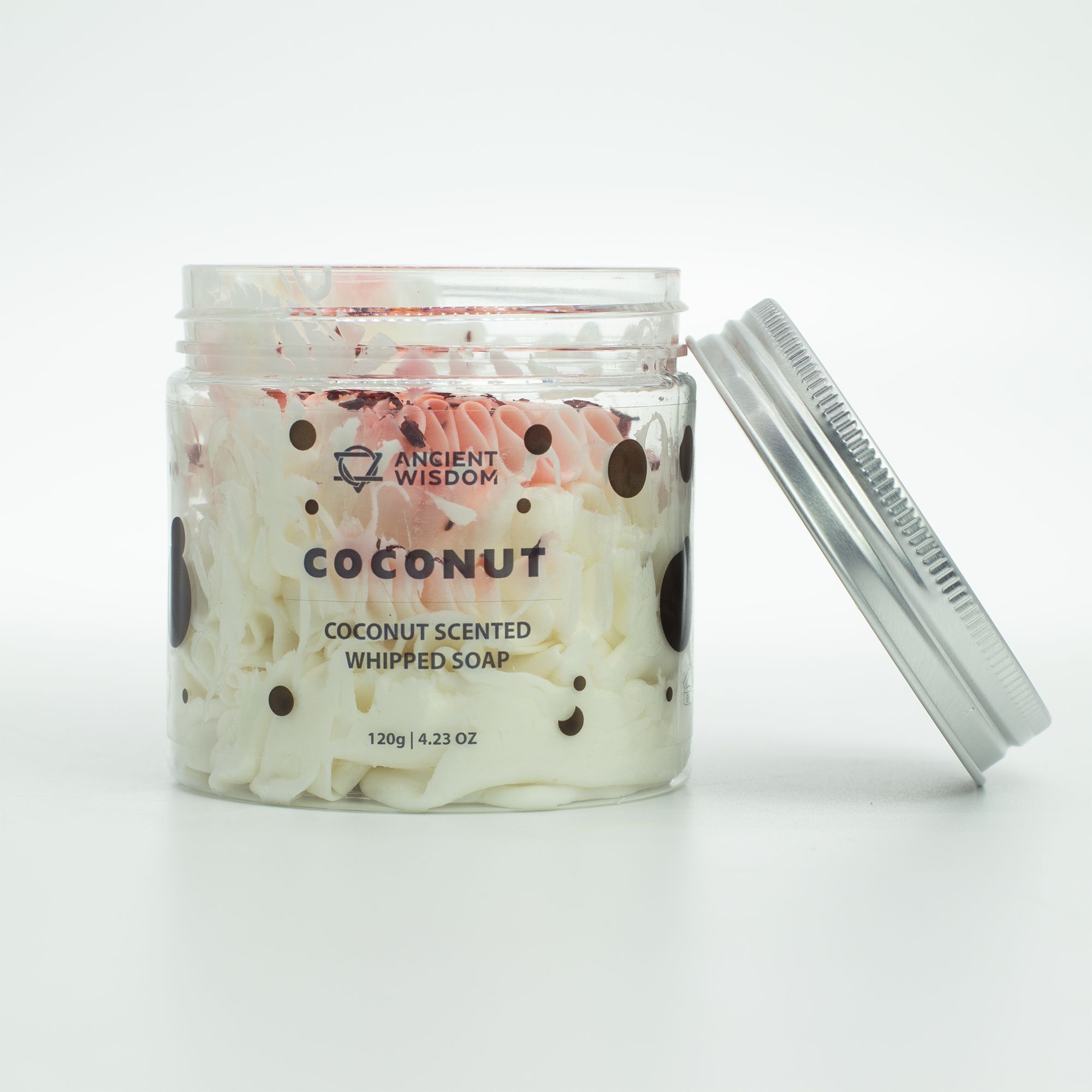 Duschseife Whipped Soap Kokosnuss Weiß & Rosa 160 g – Cremige Seifencreme mit tropischem Kokosduft