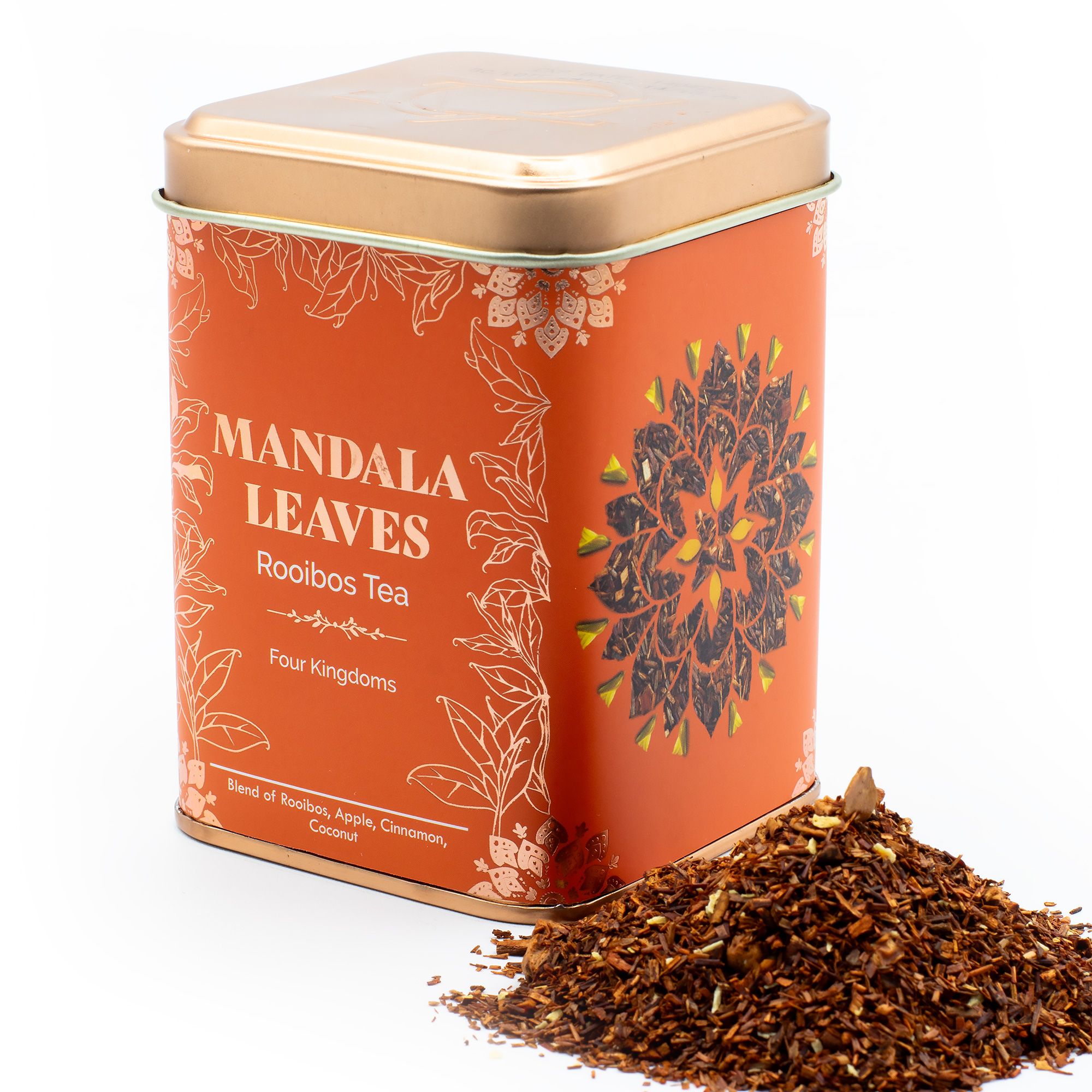 Bio Rooibos Tee 50 g in Teedose – Loser Rooibostee mit Apfel, Zimt & Kokos