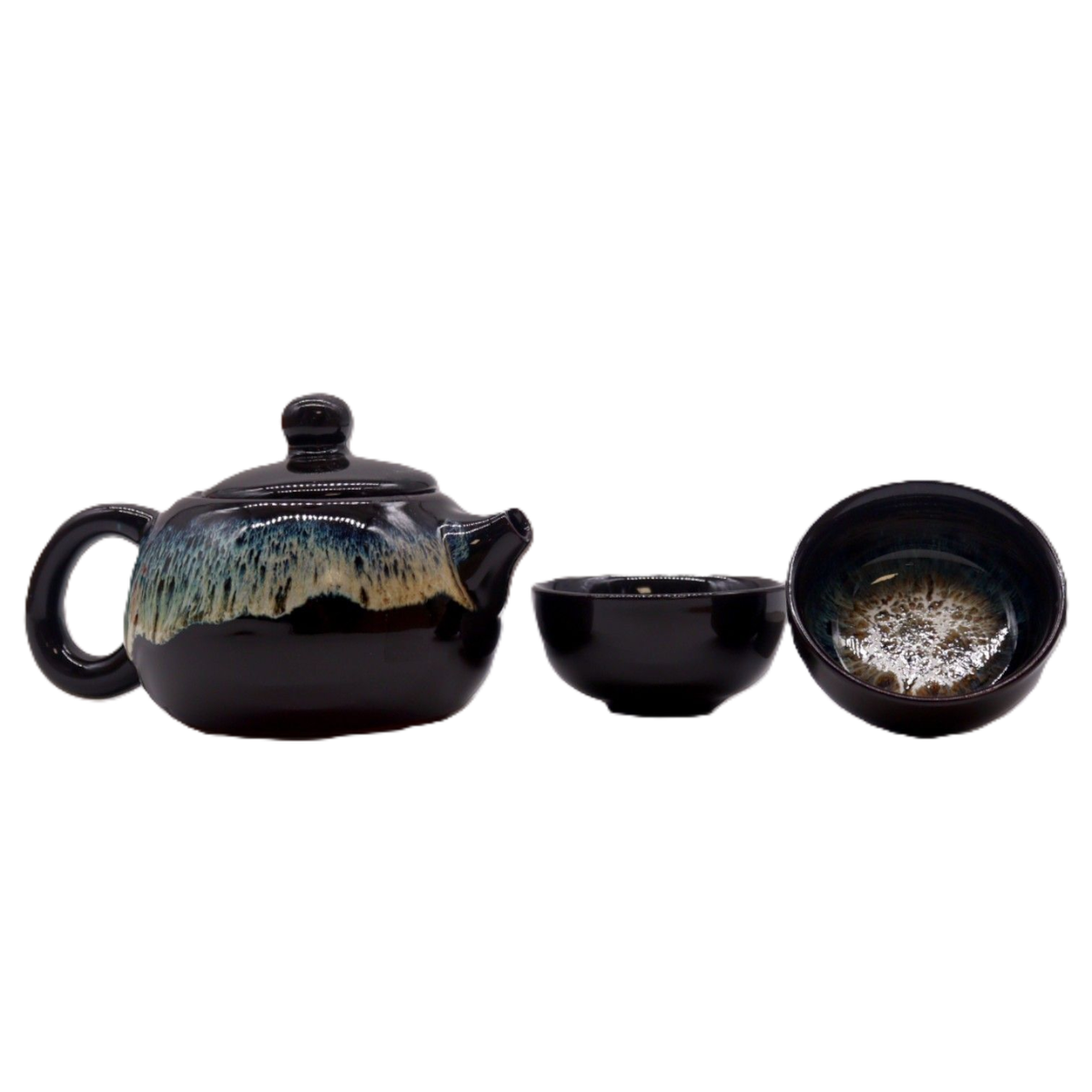 Keramik Teekannen Set Schwarz 200 ml Keramik Teekannen Set Schwarz 200 ml