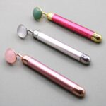 Gesichtsmassagegerät Rosenquarz 15,5 cm mit Vibration