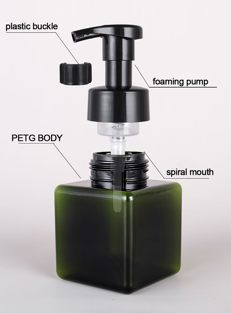 Nachfüllbarer Schaumseifenspender 250 ml PETG Pumpspender Grün