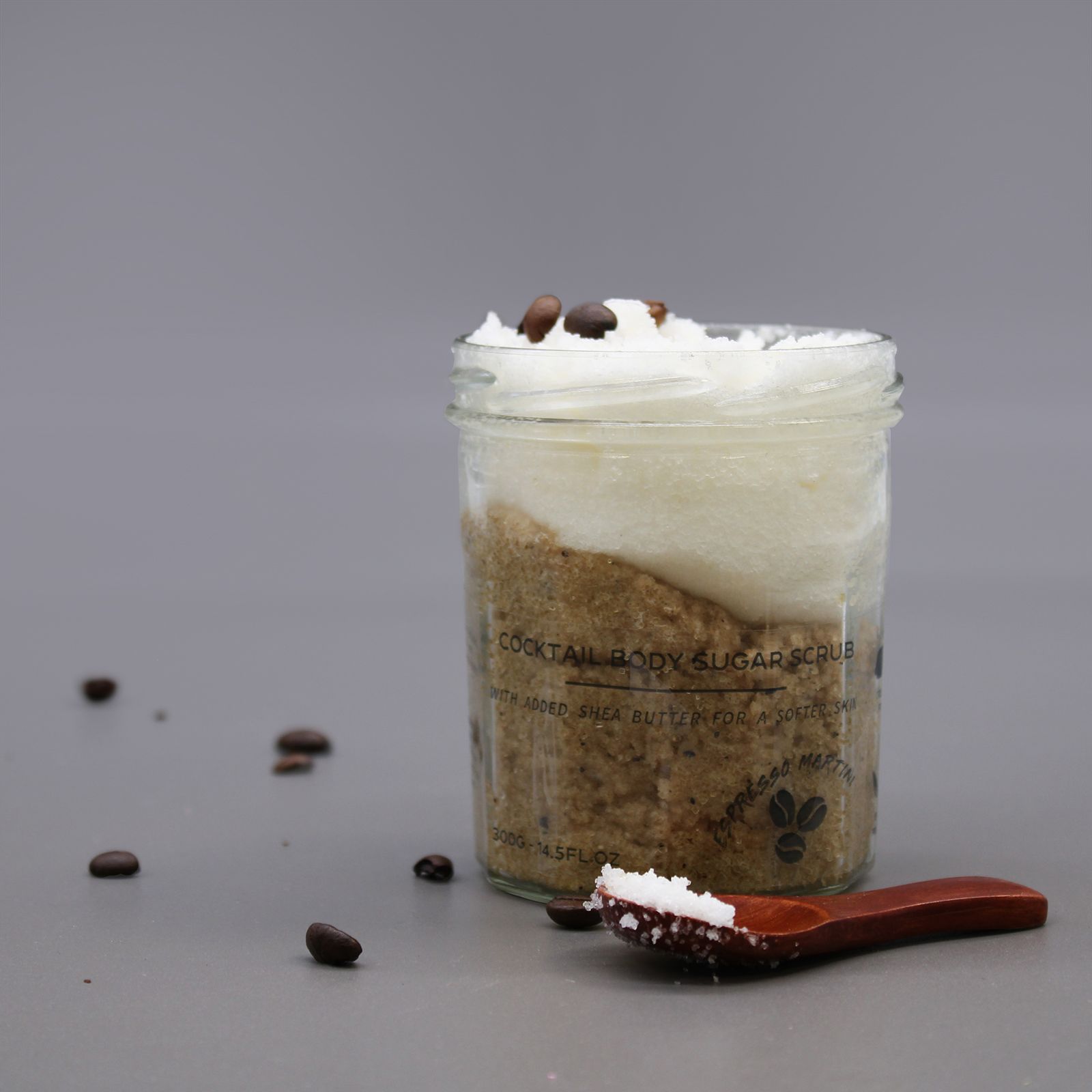 Zucker Körperpeeling Espresso Martini 300 g mit Sheabutter