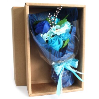Seifenblumen Handseife Blumenstrauß Blau