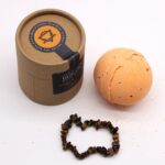 Badebombe mit Tigerauge Armband Orange & Mandarine 140 g Handgemacht