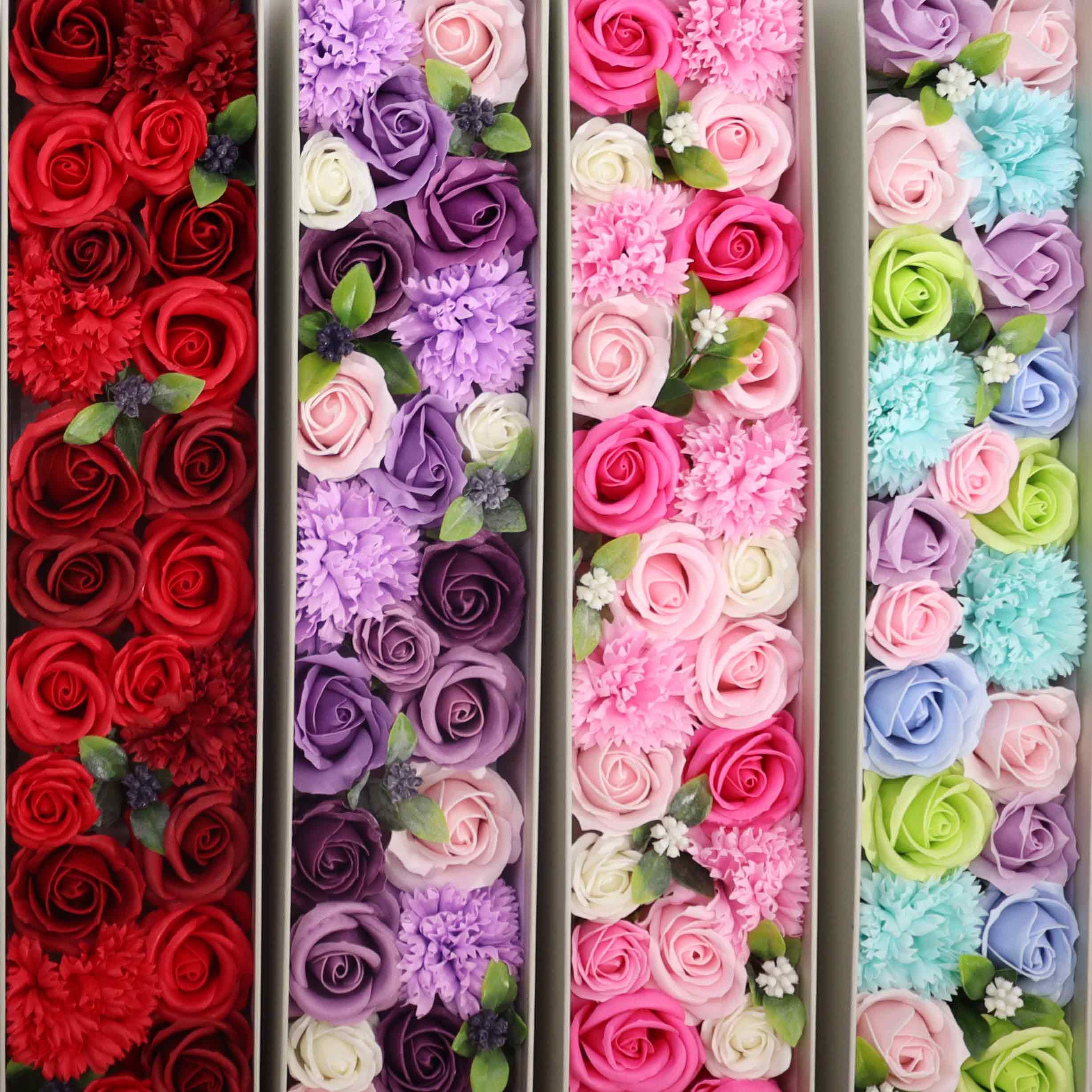 Seifenblumen Geschenkbox Baby Mädchen Rosa XL – Duftseifen Geschenk