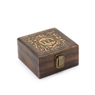 Teebox aus Mangoholz mit 4 Fächern
