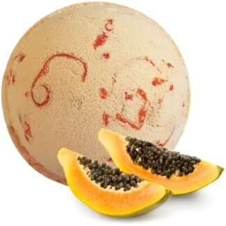 Badebombe Papaya mit Kokosbutter